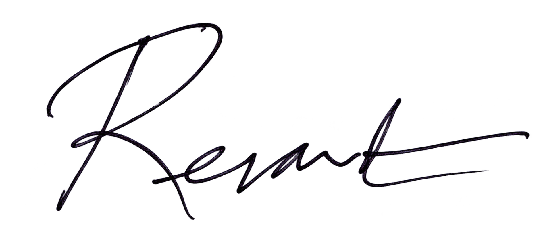 Revant — illustrated handwritten sign-off
